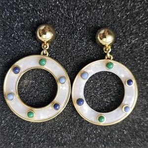Talbots Mother Of Pearl  Gold Earrings
